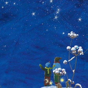 Cielo invernale - Cartolina per la tavola stagionale - Inverno - Waldorf - Art. n. WIPK36