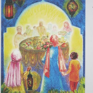 Fastenbrechen - Zuckerfest- Jahreszeitentisch -  Waldorf - Postkarte - Frühling - Art.Nr FRPK282