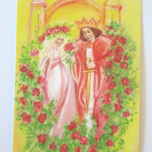 Dornröschen - Postkarte für den Jahreszeitentisch - Märchen - Kinder -  Waldorf- Art. Nr. MÄRPK50