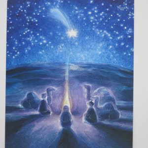 Weihnachtsstern - Postkarte für den Jahreszeitentisch - Weihnachten - Advent - Hirten - Waldorf- Art. Nr. WIPK65