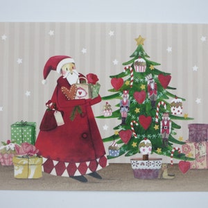 Babbo Natale e albero di Natale - Cartolina di Natale - cartolina - Art. WK18
