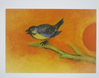 Vogel - Jahreszeitentisch -  Waldorf - Postkarte