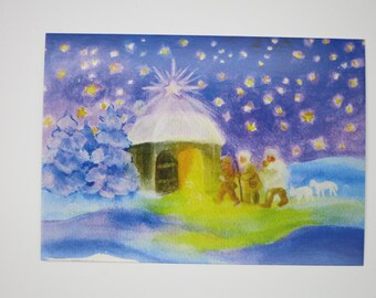 Adoration of the Shepherds - Seasonal Table - Postcard - Waldorf