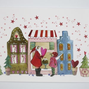 Rue de Noël - Carte de Noël - Carte postale - Art.