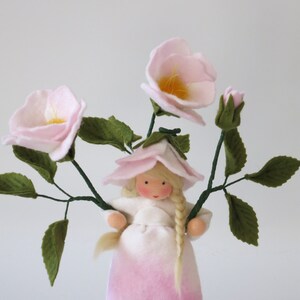 Wild Rose Flower Child Waldorf Inspired Nature Table image 3