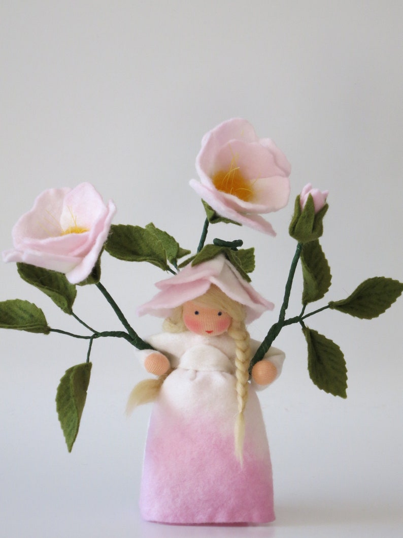 Wild Rose Flower Child Waldorf Inspired Nature Table image 3