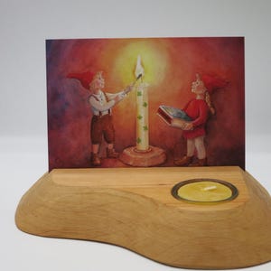 Portacartoline con candela - Waldorf - cartolina - portacandele - autunno - tavola stagionale - inverno - Art. KH1
