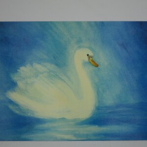Cygne - Carte postale pour la table de saison - Été - Waldorf - Art. SOPK393