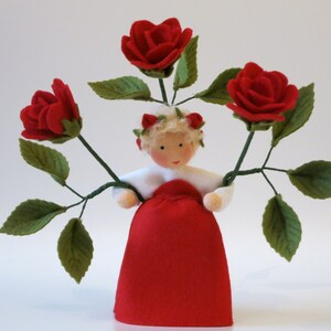 Red Rose Flower Child Waldorf Nature Table image 2