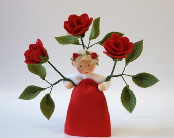 Red Rose - Flower Child - Waldorf  - Nature Table