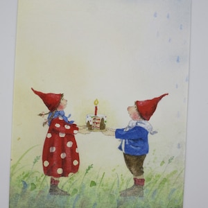 Pippa und Pelle feiern Geburtstag - Postkarte für den Jahreszeitentisch - Geburtstagskarte - Waldorf - Art. SOPK32