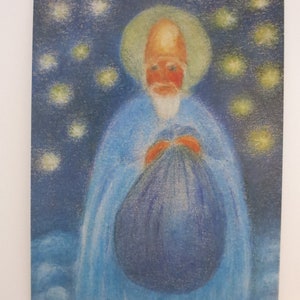 Nikolaus - Postkarte - Jahreszeitentisch - Advent - Weihnachten - heiliger Nikolaus - Waldorf- Art. Nr. WIPK147