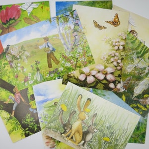 Kartenset Frühling- 10 Postkarten- Jahreszeitentisch - Waldorf- Waldorf - Art. PKS23