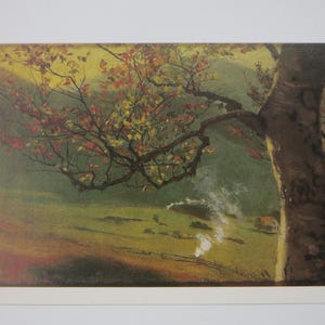 Arbre d'automne - carte postale pour la table saisonnière - automne - forêt d'automne - Waldorf - article n°HEPK25