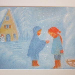 Im Schnee - Postkarte für den Jahreszeitentisch - Winter - Waldorf- Art. Nr. WIPK303