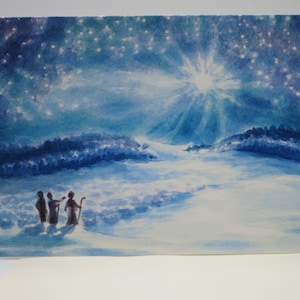 Hirtennacht- Doppelkarte mit Umschlag - Jahreszeitentisch - Waldorf - Weihnachten - Winter - Advent- Art. Nr. WIPK262