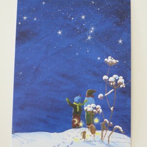 Ciel d'hiver - carte postale pour la table saisonnière - hiver - Waldorf - réf. WIPK36