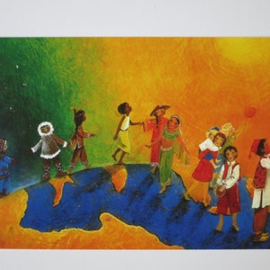Kinder der Welt - Postkarte für den Jahreszeitentisch - Sommer -  Waldorf - Art. SOPK246