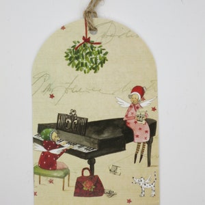 Geschenkanhänger Klavier -Geschenke- Weihnachten - Geschenkverpackung - Engel - Art. GP12