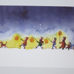 Rabimmel-Rabammel-Rabum - Postkarte - Jahreszeitentisch - Waldorf - Laternenumzug - Sankt Martin - Laternen - Herbst- Art. Nr.HEPK131