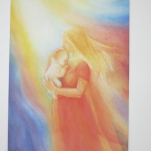 Mutter und Kind - Postkarte - Jahreszeitentisch - Waldorf - Eltern - Mutterliebe - Baby - Geburt - Art. SOPK87