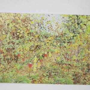 Passeggiata autunnale - cartolina per la tavola stagionale - autunno - bosco autunnale - Waldorf - articolo n.HEPK197