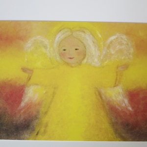 April Engel - Jahreszeitentisch -  Waldorf - Postkarte - Geburtstag - Schutzengel- Art.Nr FRPK66