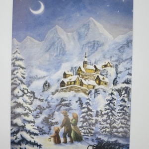 Weihnachten in den Bergen- Postkarte für den  Jahreszeitentisch - Winter -  Waldorf- Art. Nr. WIPK336