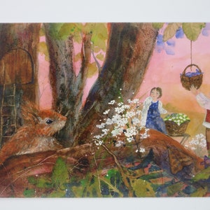 Che fruscio - tavola stagionale - cartolina - Waldorf - autunno - bosco - articolo n.HEPK230