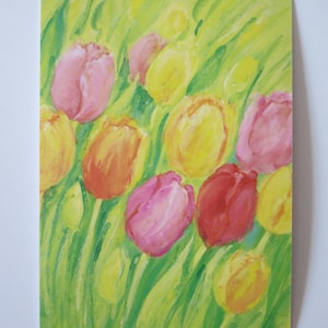 Tulpen - Postkarte - Jahreszeitentisch - Waldorf - Frühling - Blumen- Art.Nr.BLPK18