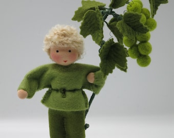 Grape Boy - Fruit Doll  - Waldorf Inspired - Nature Table