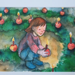 Dezember - Jahreszeitentisch - Postkarte - Winter - Weihnachten - Waldorf- Art. Nr. WIPK338