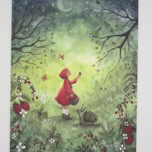 Rêve de fraises - Carte postale pour la table de saison - Waldorf - Été - Réf. SOPK368