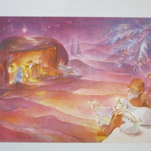 Sainte Nuit - carte postale - table saisonnière - Waldorf hiver réf. WIPK43