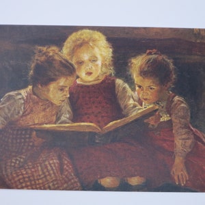 Ein gutes Buch - Jahreszeitentisch - Postkarte - Waldorf - Kinder lesen - Bücher - Herbst- Art. Nr.HEPK41