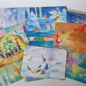 Karten Set Dorothea Schmidt- Zwerge - Jahreszeitentisch - 16 Postkarten - Waldorf- Waldorf - Art. PKS4