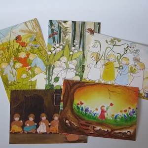 Set de cartes postales Root Children - Table saisonnière - 5 cartes postales - Waldorf- Waldorf - Art.