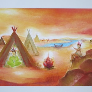 Índios - Cartão Postal - Mesa Sazonal - Waldorf - Infantil - Carnaval - Art.
