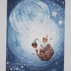Sulla luna e ritorno - Cartolina per la tavola stagionale - Waldorf - Estate - Art. n. SOPK366