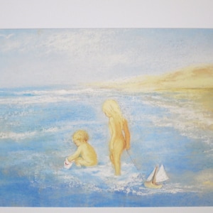 Nel mare - Cartolina per la tavola stagionale - Estate - Vacanza - Waldorf - Art. SOPK99