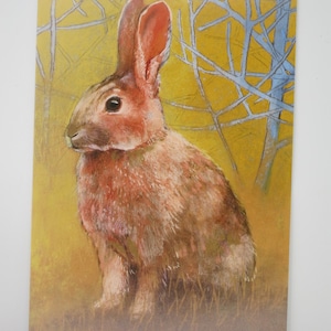 Coniglio - Cartolina per la tavola stagionale - Pasqua - Primavera - Waldorf - Art.No. FRPK61