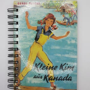 Carnet de notes réalisé à partir de vieux livres pour enfants – Carnet rétro – Journal vierge – Journal intime – Cadeau – Art. NB7