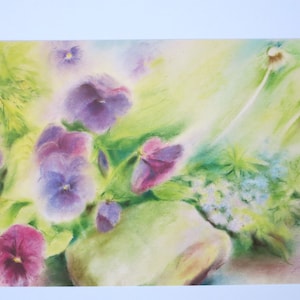 Viole - cartolina grande - tavola stagionale - Waldorf - articolo n