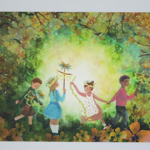 Dimanche des Rameaux - Carte postale pour la table de saison - Pâques - Waldorf - Printemps Art.No. FRPK278