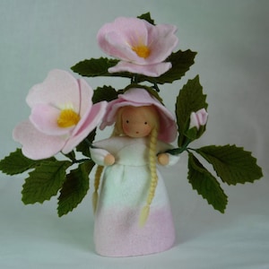 Wild Rose Flower Child Waldorf Inspired Nature Table image 1
