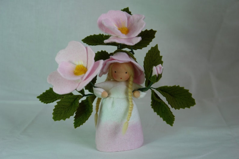 Wild Rose Flower Child Waldorf Inspired Nature Table image 1