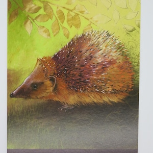 Hérisson - Carte postale - Table saisonnière - Waldorf - Automne - Animaux - Article No.HEPK52