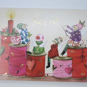 Buone Feste - Biglietto natalizio - biglietto doppio con busta - Art. WK42