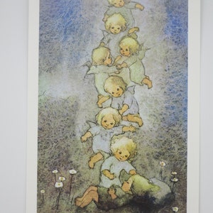Angel&#39;s Ladder - Postcard for the Seasonal Table - Waldorf - Advent - Angel - Christmas - Winter - Art. No. WIPK386