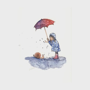 Lumaca di pioggia - Cartolina - Tavola stagionale - Waldorf - Codice articolo HEPK284